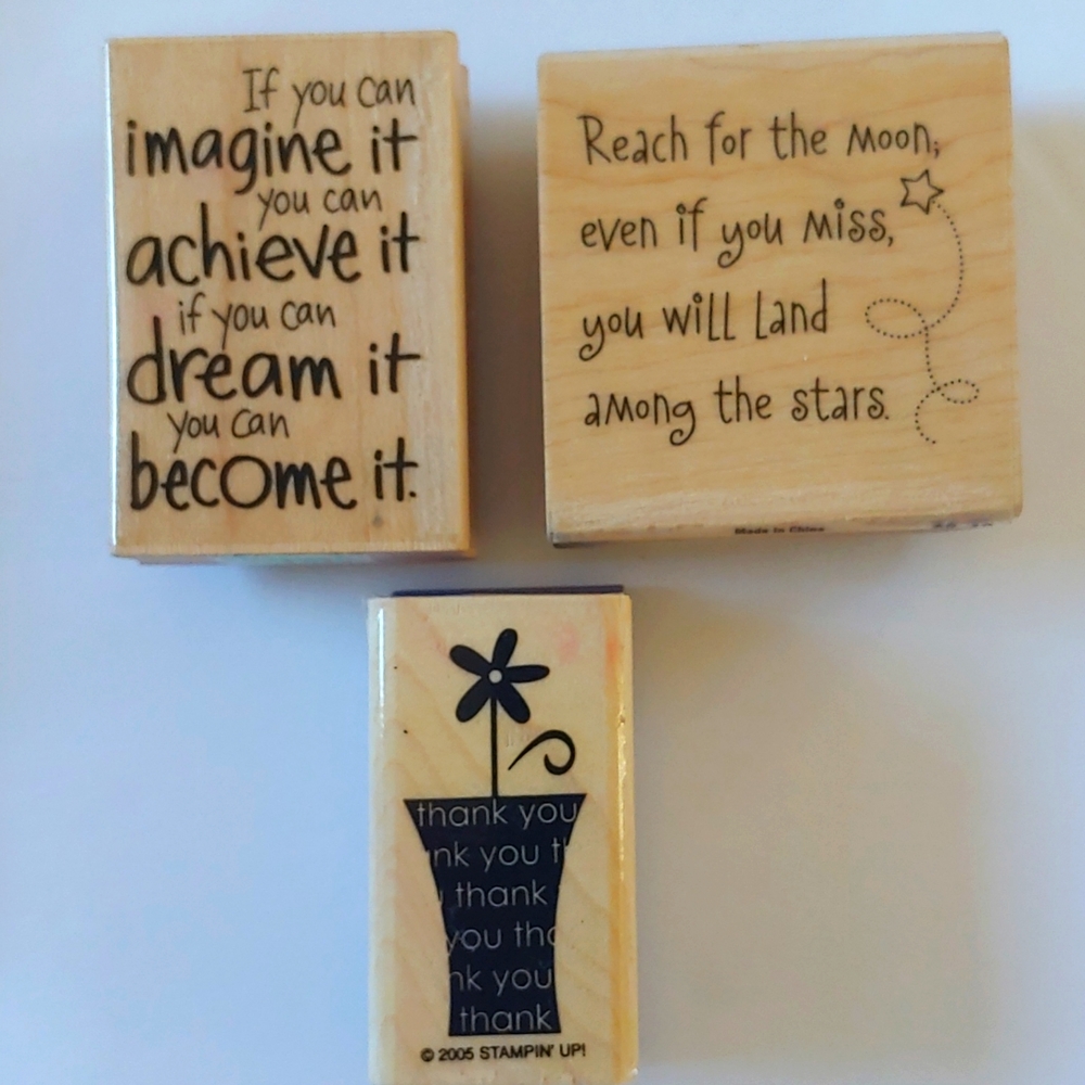 Mixed Lot of 7 Rubber Stamps for Crafting - Picture 4 of 11